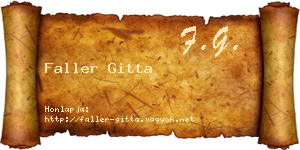 Faller Gitta névjegykártya